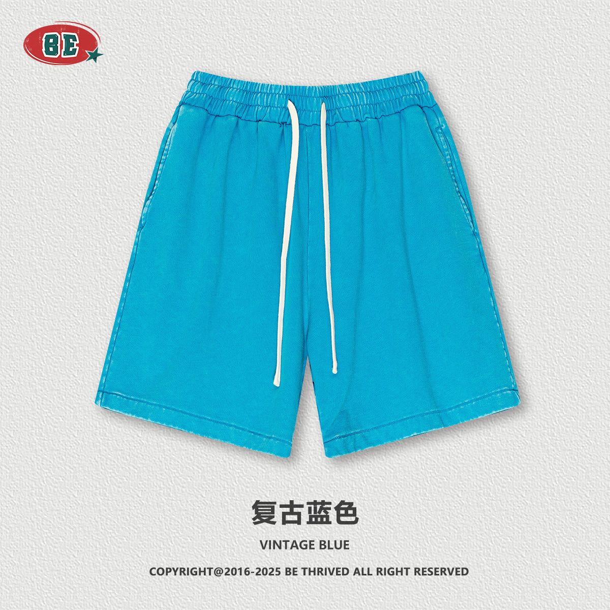 BE heavy 100% Cotton retro washed Shorts