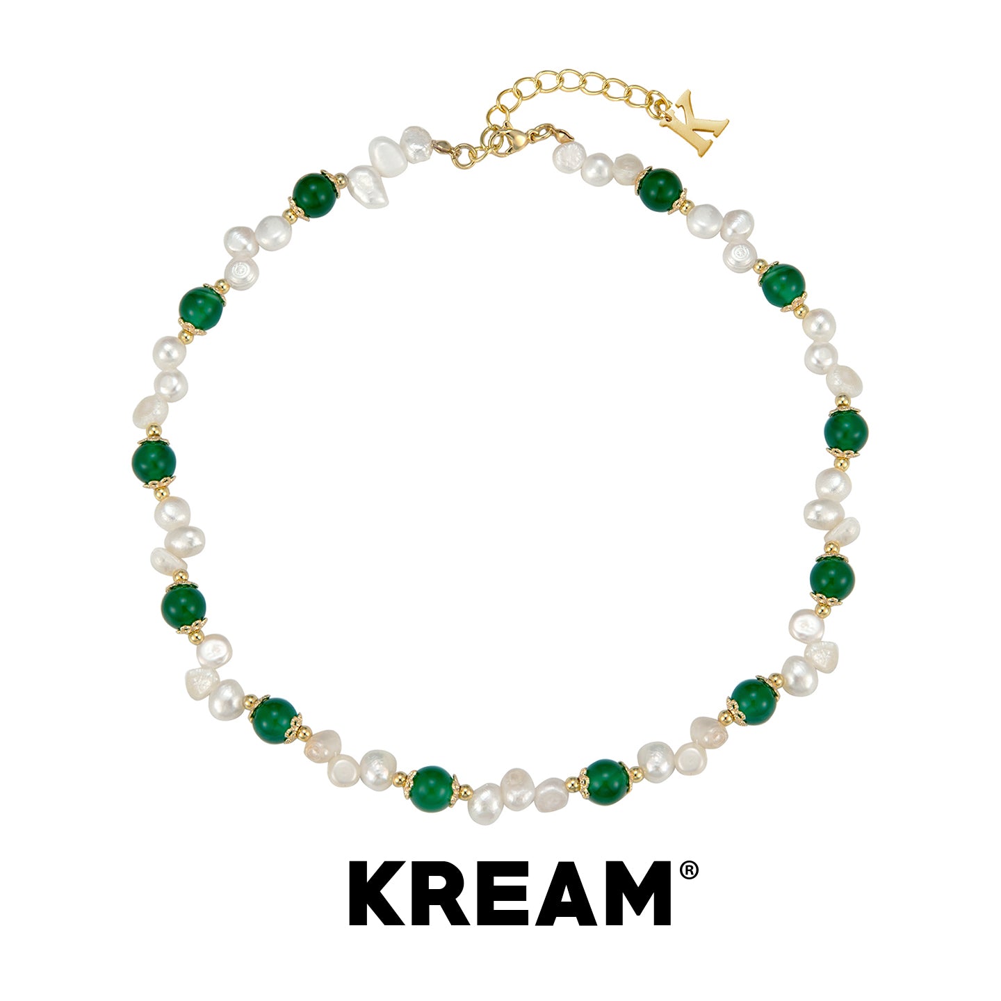 KREAM Amazonite Pearl Clavicle Necklace