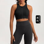 Athena Lulu Front Zip One-piece Yoga Bra