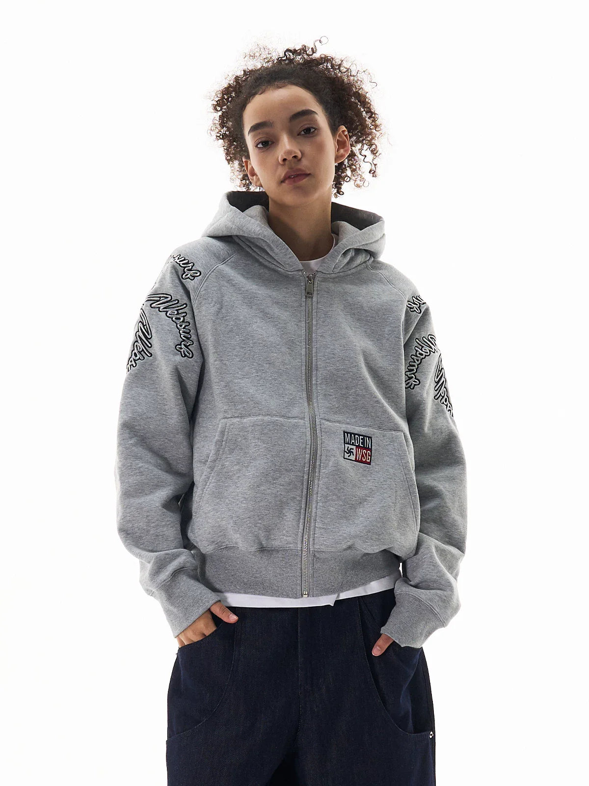 WebSurfGroup Minimalist Embroidered Pattern Velvet Jacket