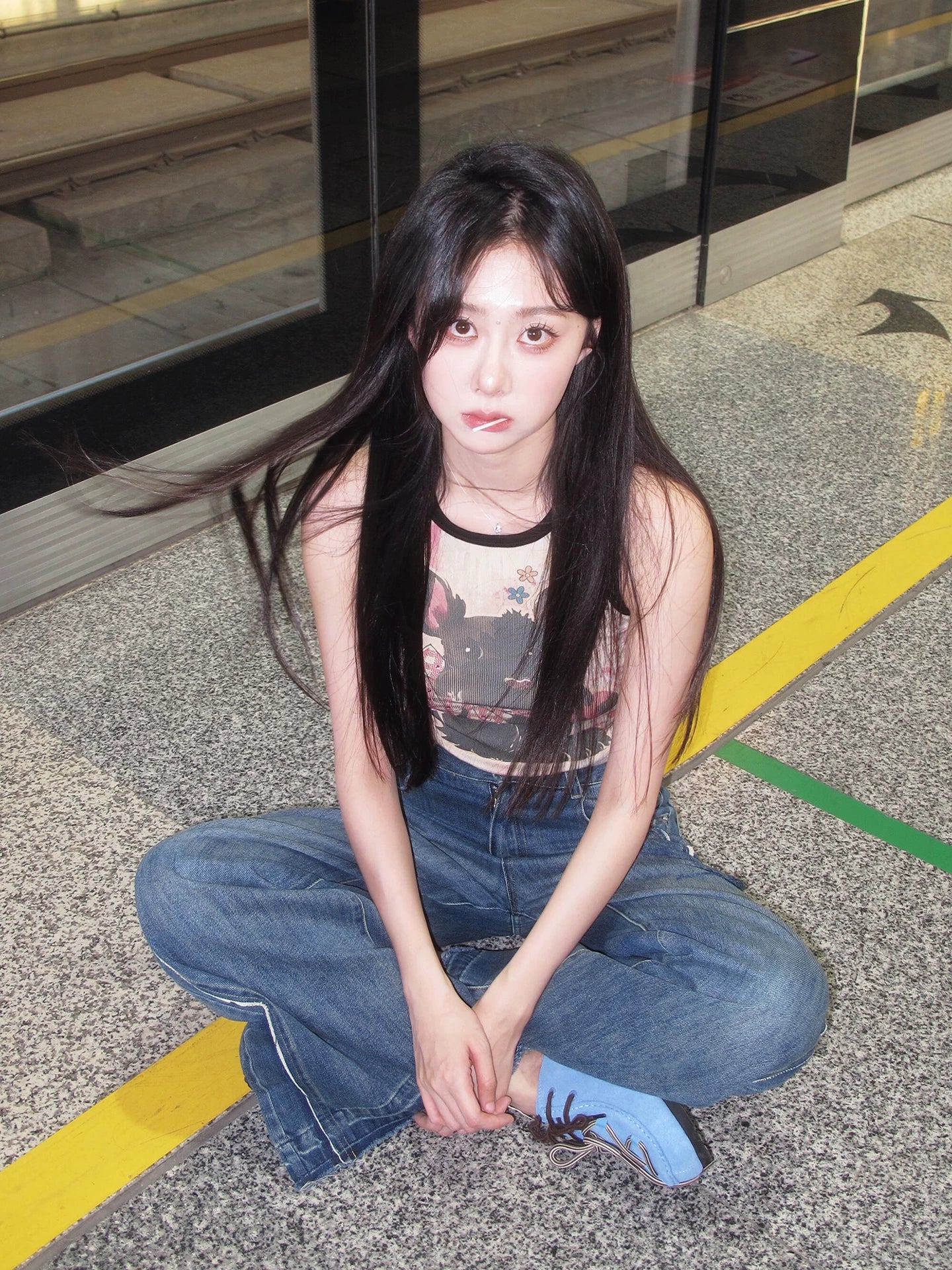 INTAO Xu Yiyang Blue Design Birkenstock Slippers