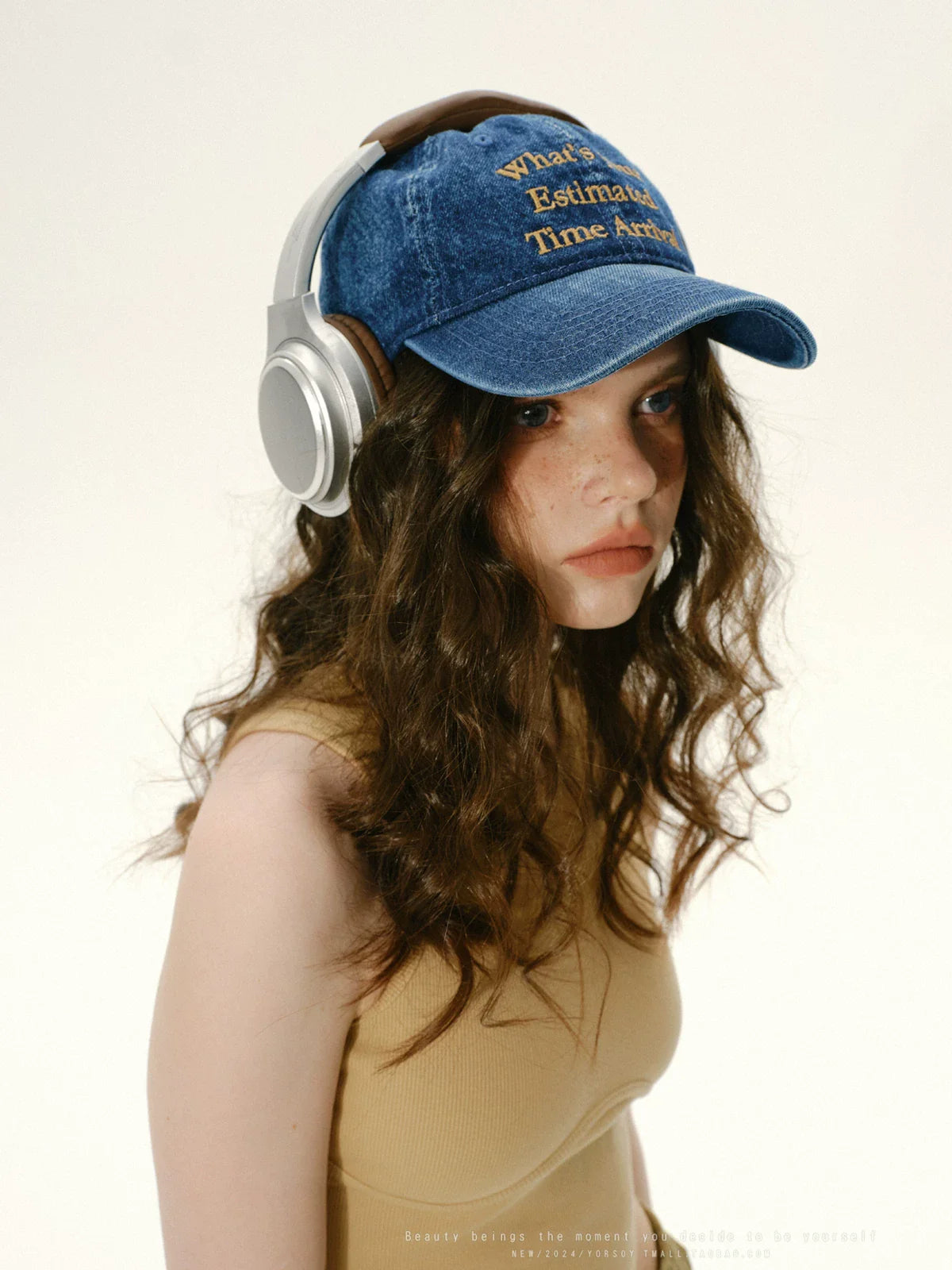 YORSOY Vintage Denim Alphabet Baseball Cap
