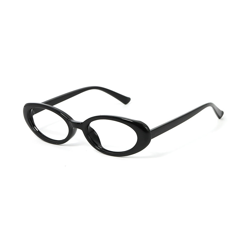 PLCOIN Black Cat-Eye Glasses Retro Blogger Style Anti-Blue Light Myopia