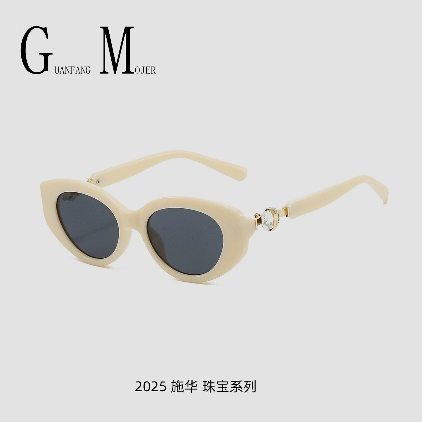 European Luxury Gem Cat Eye Sunglasses High End UV Style