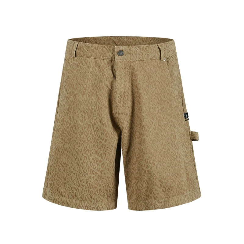 Remedy Loose Straight Leopard Tooling Shorts