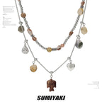 SUMIYAKI Natural Citrine Stone Necklace Bracelet