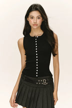 Ariseism Vintage Sleeveless Knitted Vest
