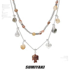 SUMIYAKI Natural Citrine Stone Necklace Bracelet