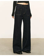 Anna Aneae Mid-rise Straight Jeans
