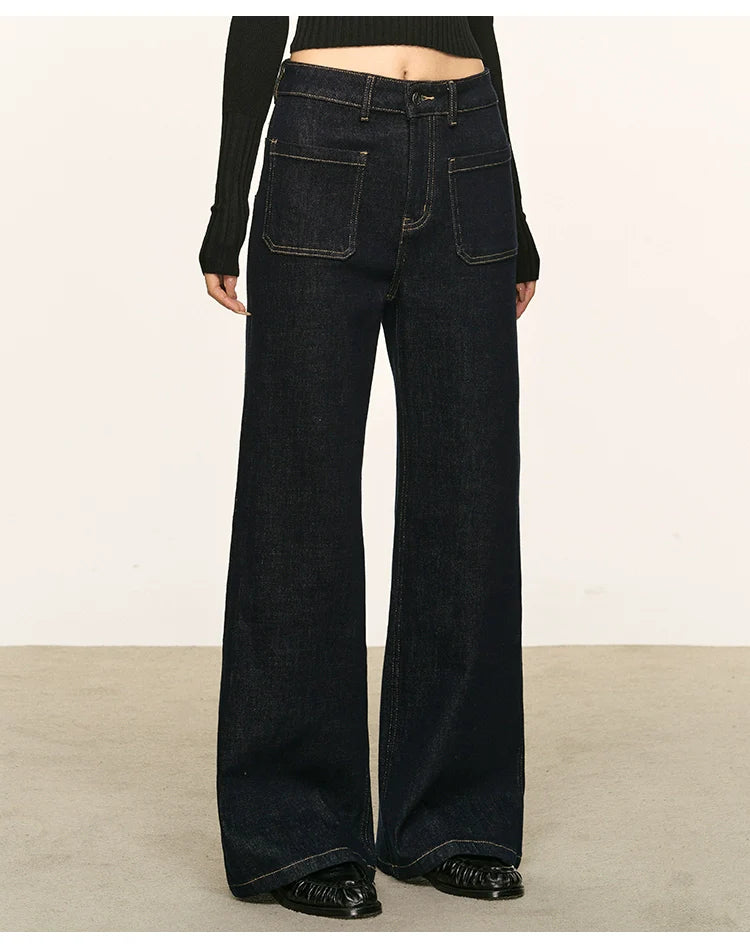 Anna Aneae Mid-rise Straight Jeans