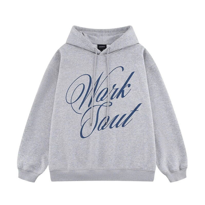 NICEBAD Flower LOGO Printed Hooded Sweater