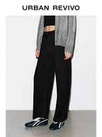 Urban Revivo High Waist Drawstring Scimitar Pants