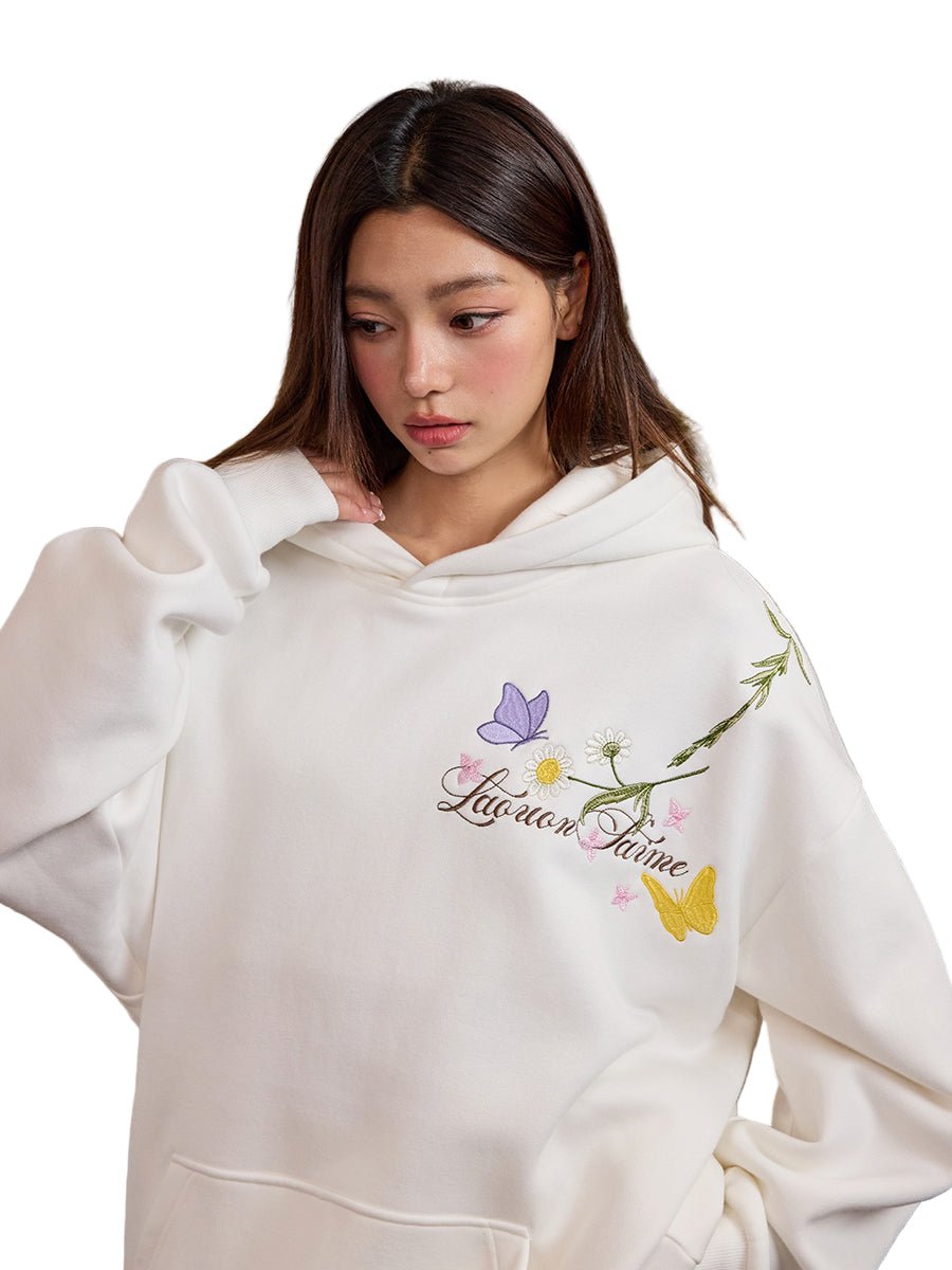 harshandcruel floral hoodie