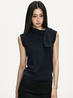 Anna Aneae Small Turtleneck Sleeveless Vest