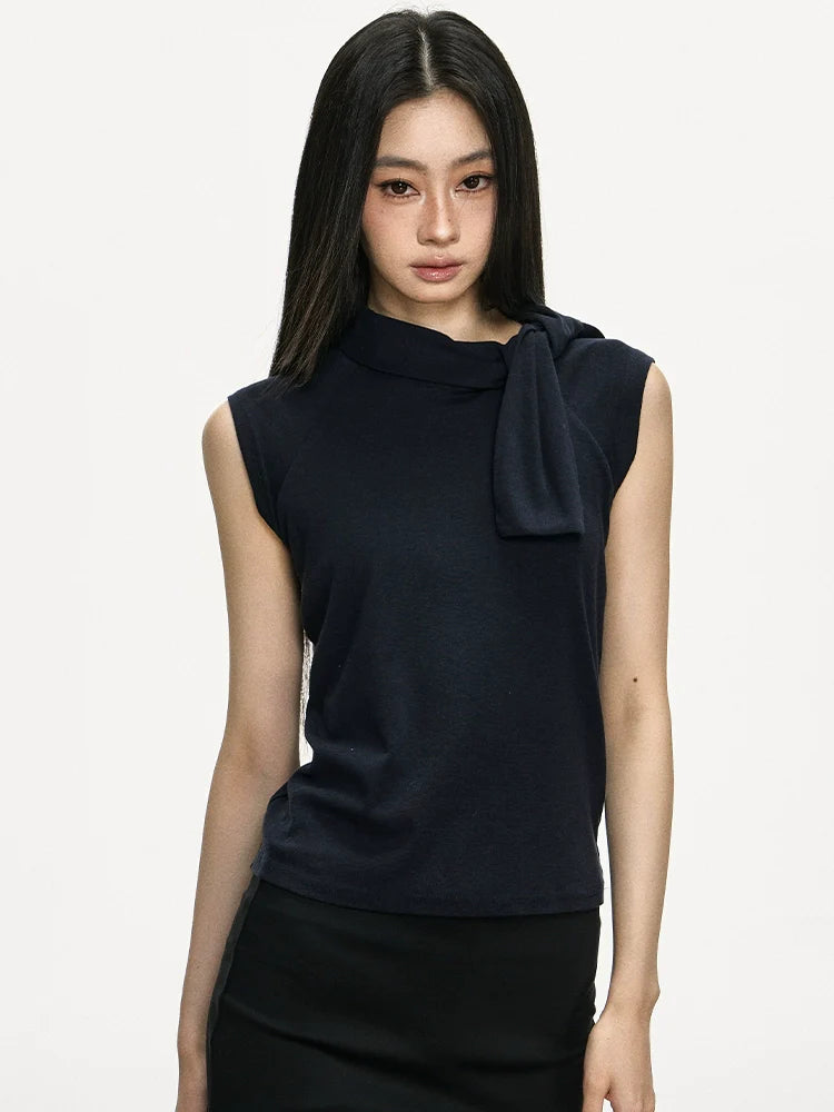 Anna Aneae Small Turtleneck Sleeveless Vest