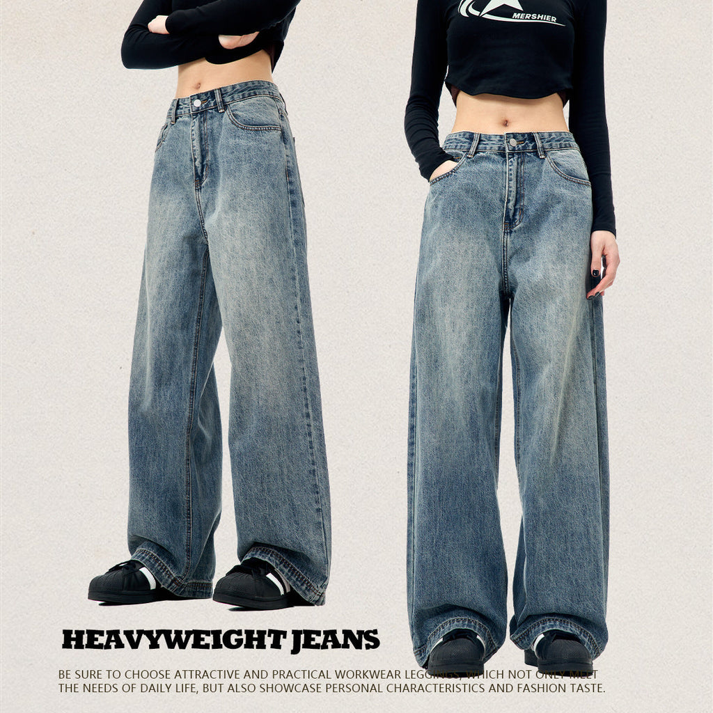 11KN Retro Straight Loose Versatile Jeans