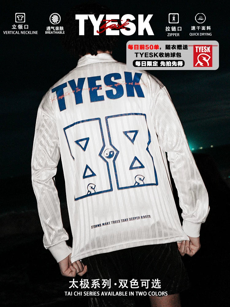 TYESK Blazing Tai Chi Stand Collar Long Sleeve Top