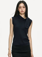 Anna Aneae Small Turtleneck Sleeveless Vest