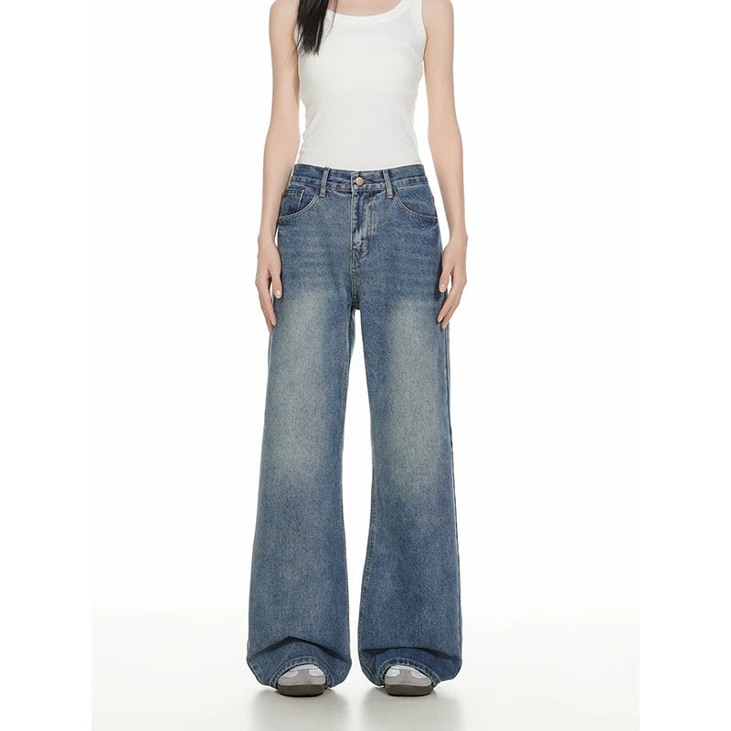 KKBBU Cleanfit Blue Slightly Flared Wide Leg Jeans