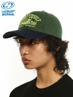 LUCKUP Snail Embroidery Color Matching Retro Baseball Cap