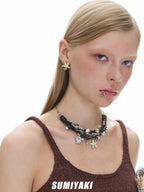 SUMIYAKI Fringed Shell Beaded Earrings