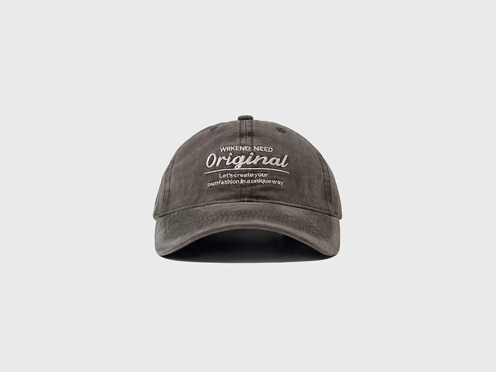 SONDER SHOP Washed Old Letter Baseball Cap
