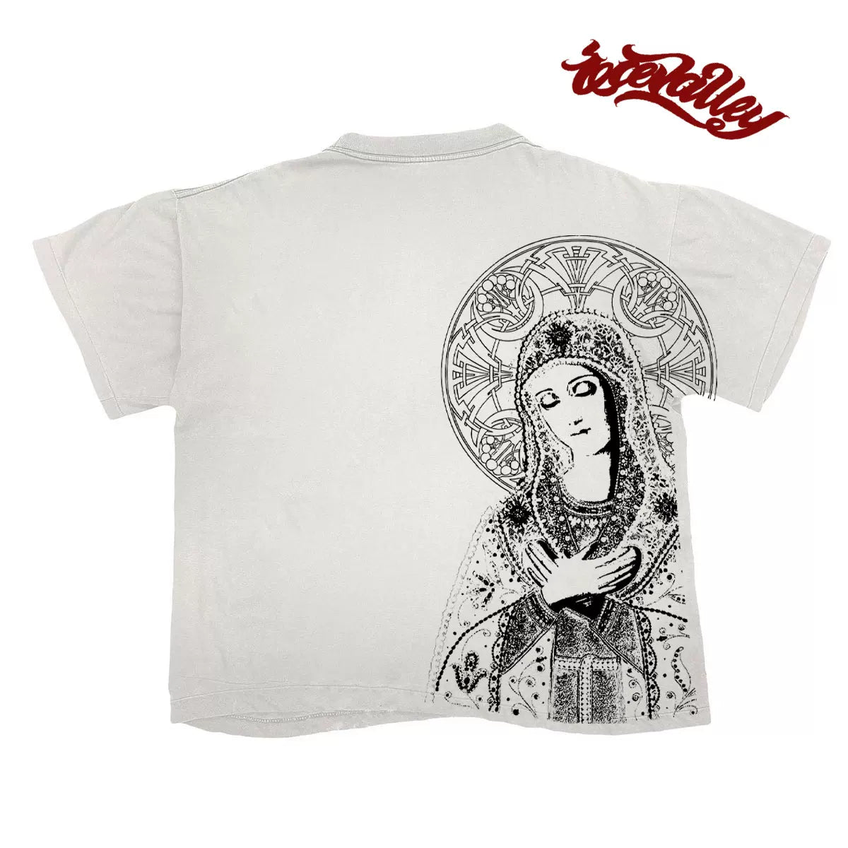 MELANIN Vintage Line Distressed Heavy Short Sleeve T Shirt