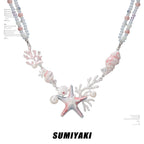 Coconut Girl Handmade Glaze Vacation Necklace