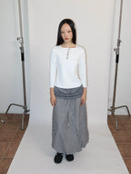 FUNKYFUN Splicing Pleated Plaid Dress