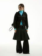 FUNKYFUN 2024AW LOGO Hot Diamond Cardigan Hooded Space Cotton Sweater Jacket