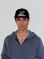 LIBERAFIT Three-dimensional Chain Embroidered Corduroy Baseball Cap