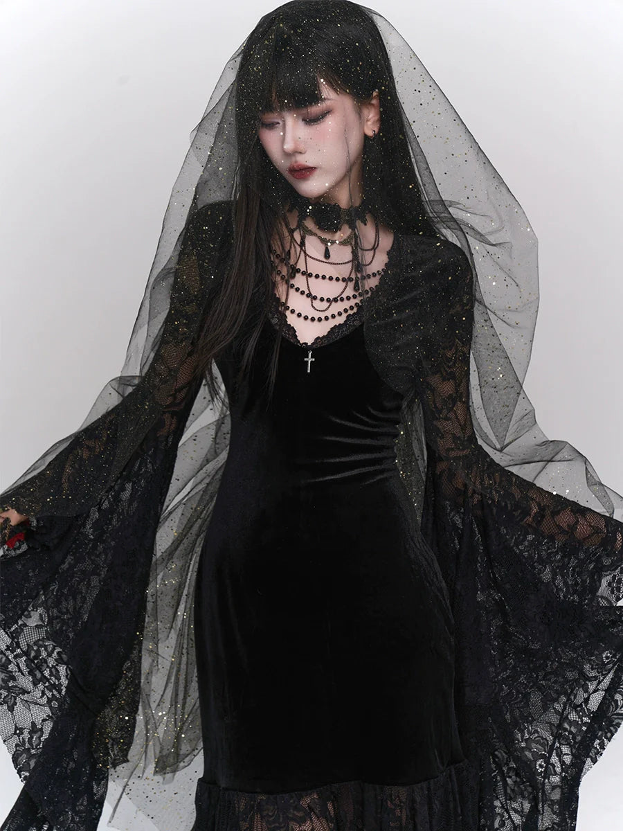 LADYGHOST Vintage Dark Gothic Dress