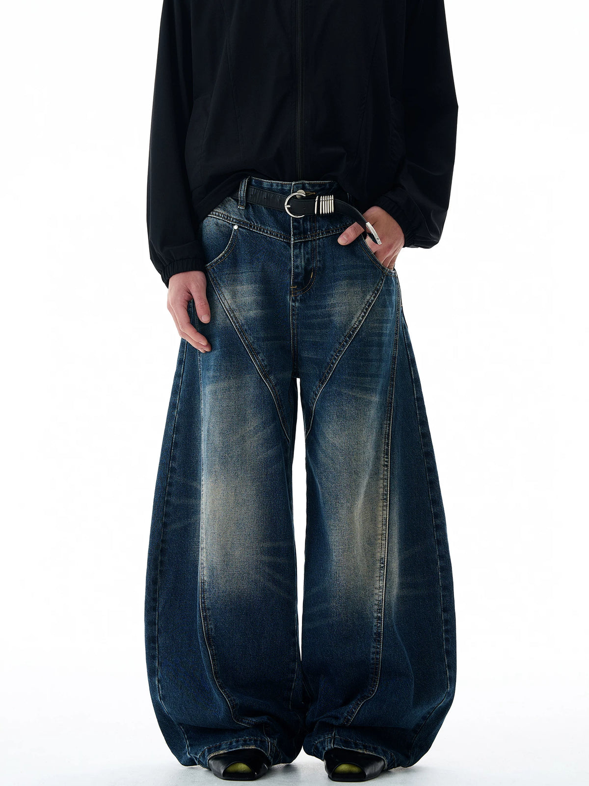 ISIETS Splicing Deconstructed Scimitar Jeans