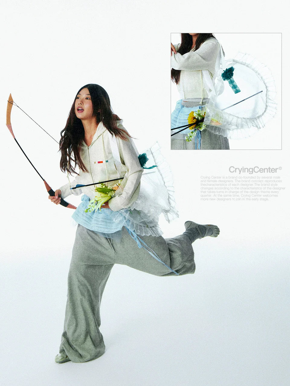 CryingCenter Shell Pleated Woven Bag