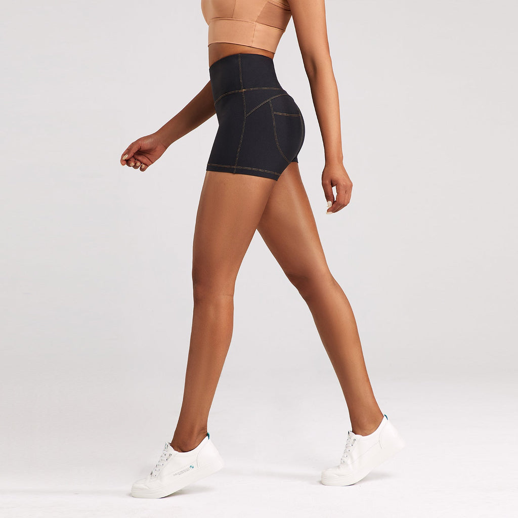 Athena Lulu Imitation Denim Yoga Shorts