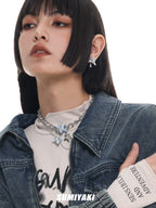 Virus Series Blue Cloud Glaze Earrings