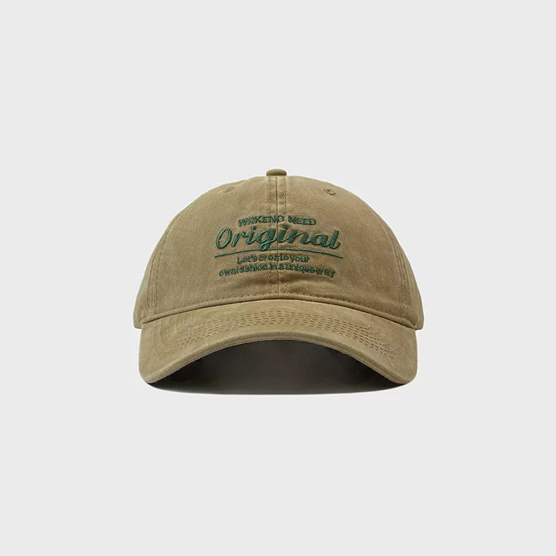 SONDER SHOP Washed Old Letter Baseball Cap