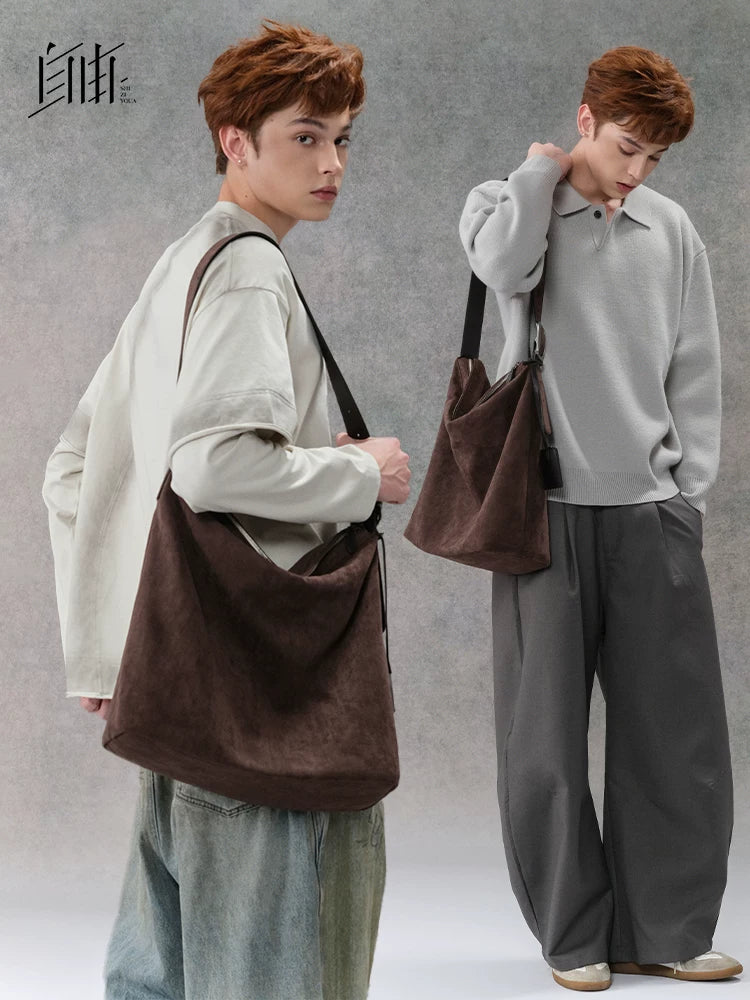 SFREEYA Suede Hobo Crossbody Bag