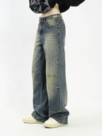 KKBBU Washed Yellow Mud Dyed Floor Length Jeans