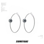 SUMIYAKI Pearl Babes Wind Big Circle Earrings