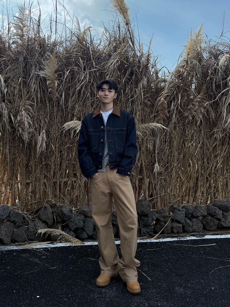 ZOZOFOREST Spliced Collar Premium Denim Jacket