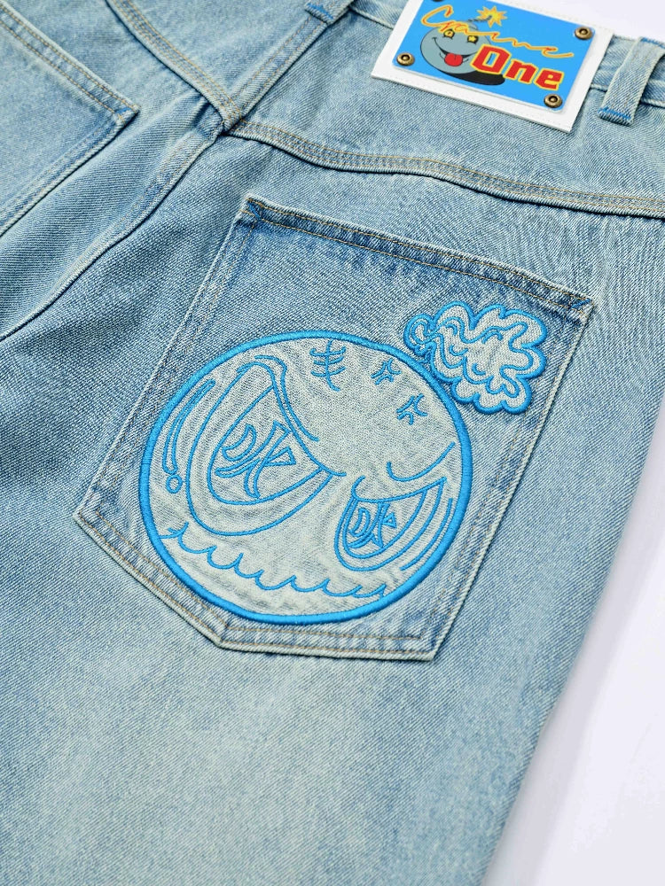 GameOne Sky Cannon Straight Washed Jeans