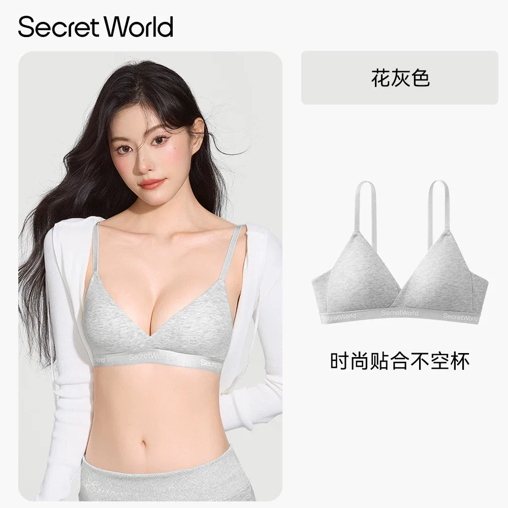 Secret World Sports Gathering Traceless Thin Bra Cover Set