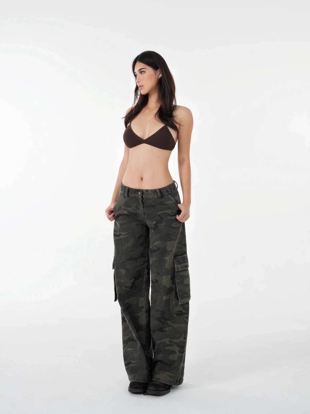 Jim Kennet Basic Knitted Bikini Adjustable Strap Swimsuit