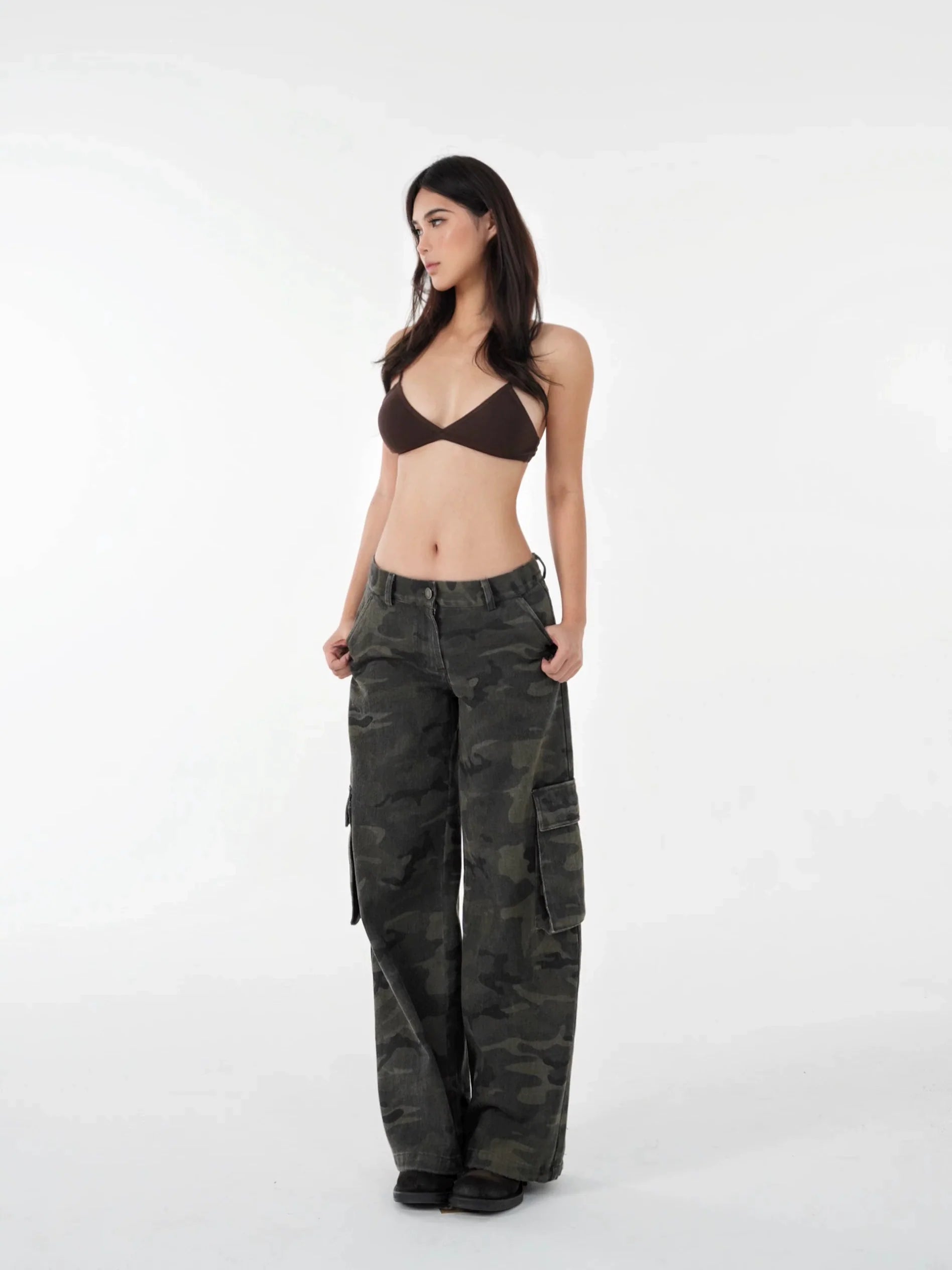 Jim Kennet Basic Knitted Bikini Adjustable Strap Swimsuit