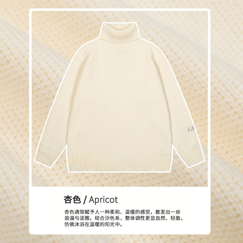 Autumn/Winter Thickened High-Neck Unisex Pullover Sweater