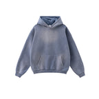 BE Retro Distressed Spray Dye Fleece Loose Hoodie