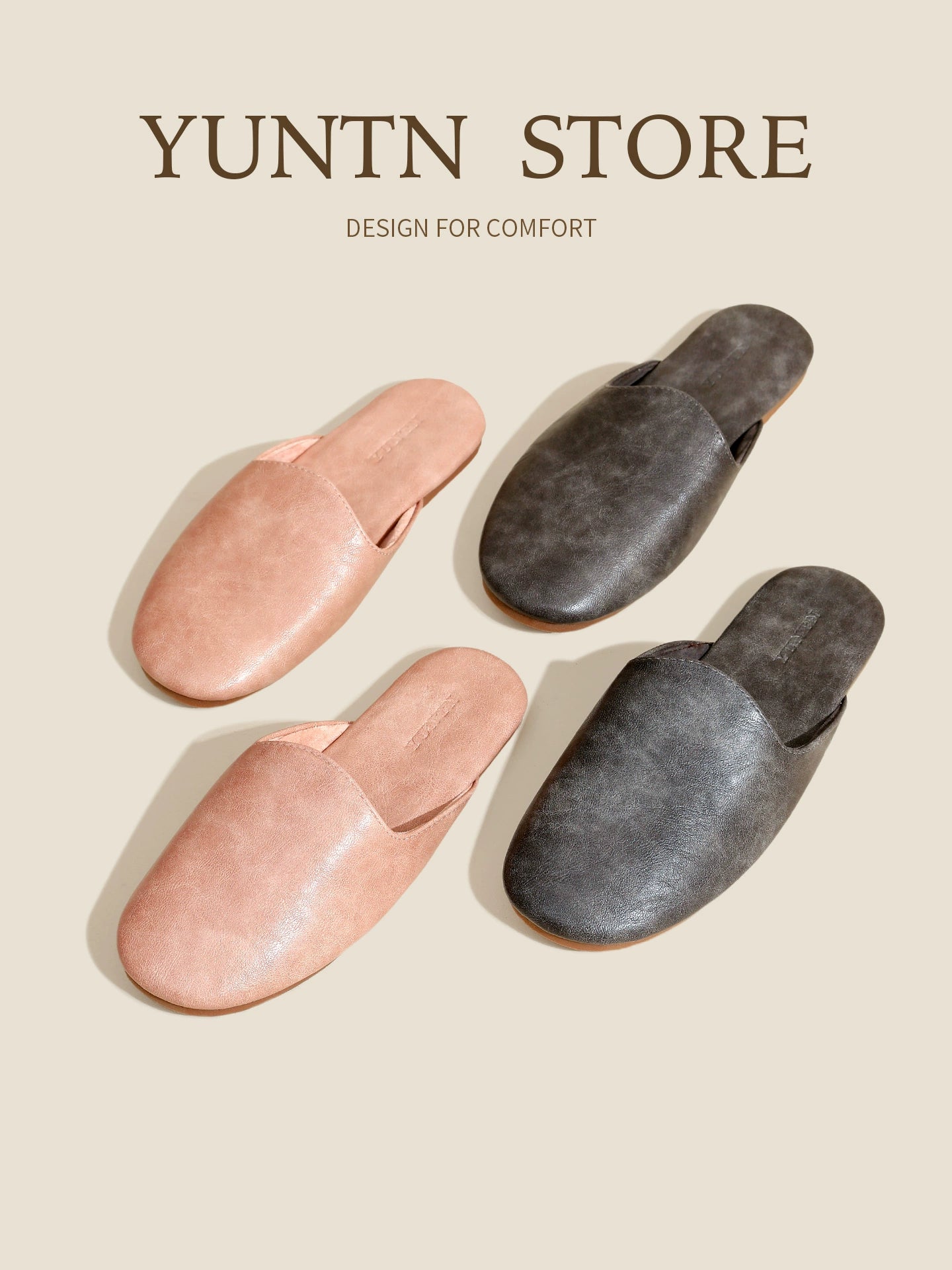 Matte Textured Indoor Non-Slip Slippers