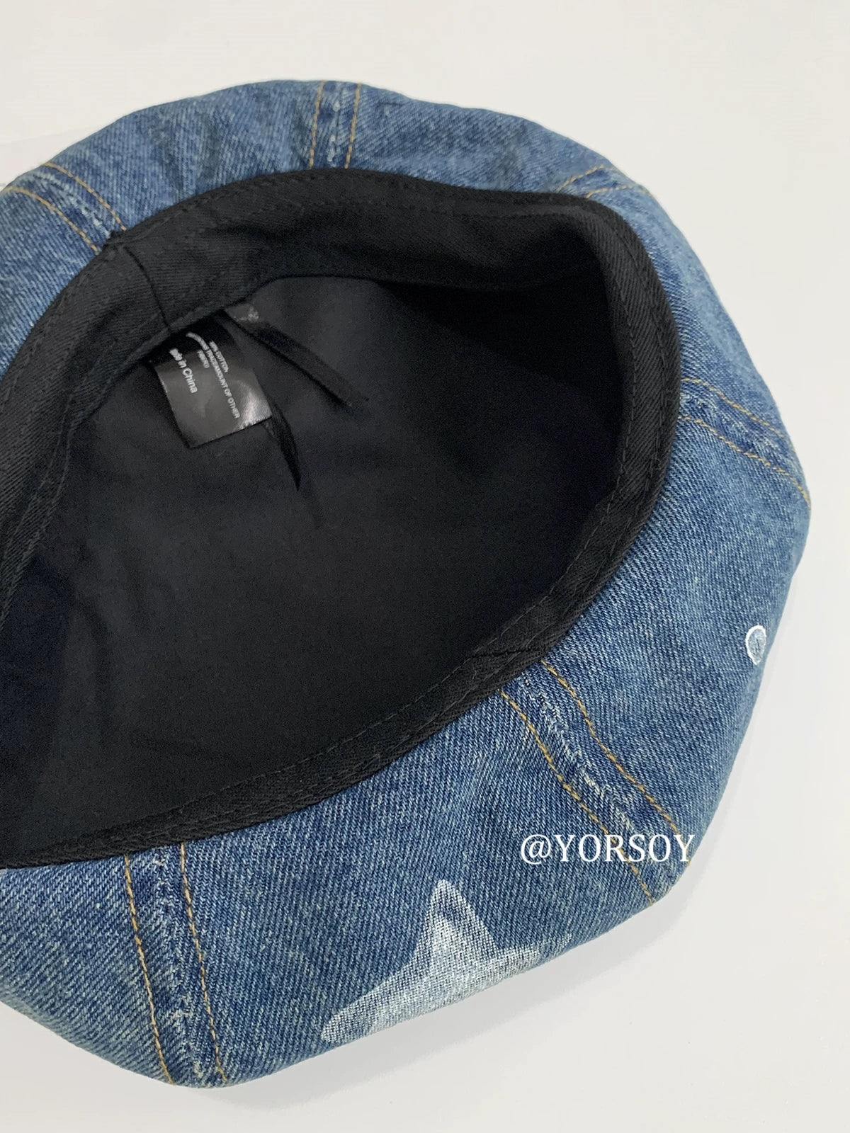 YORSOY Vintage Denim Beret