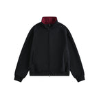 sostine Contrast Cardigan Double Zipper Jacket